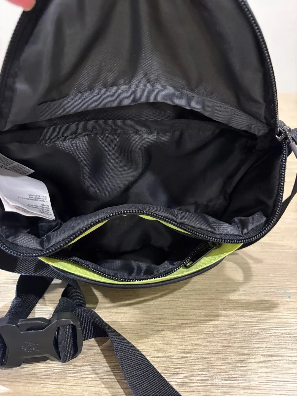 The North Face Jester Lumbar Pack in the lime Green and black